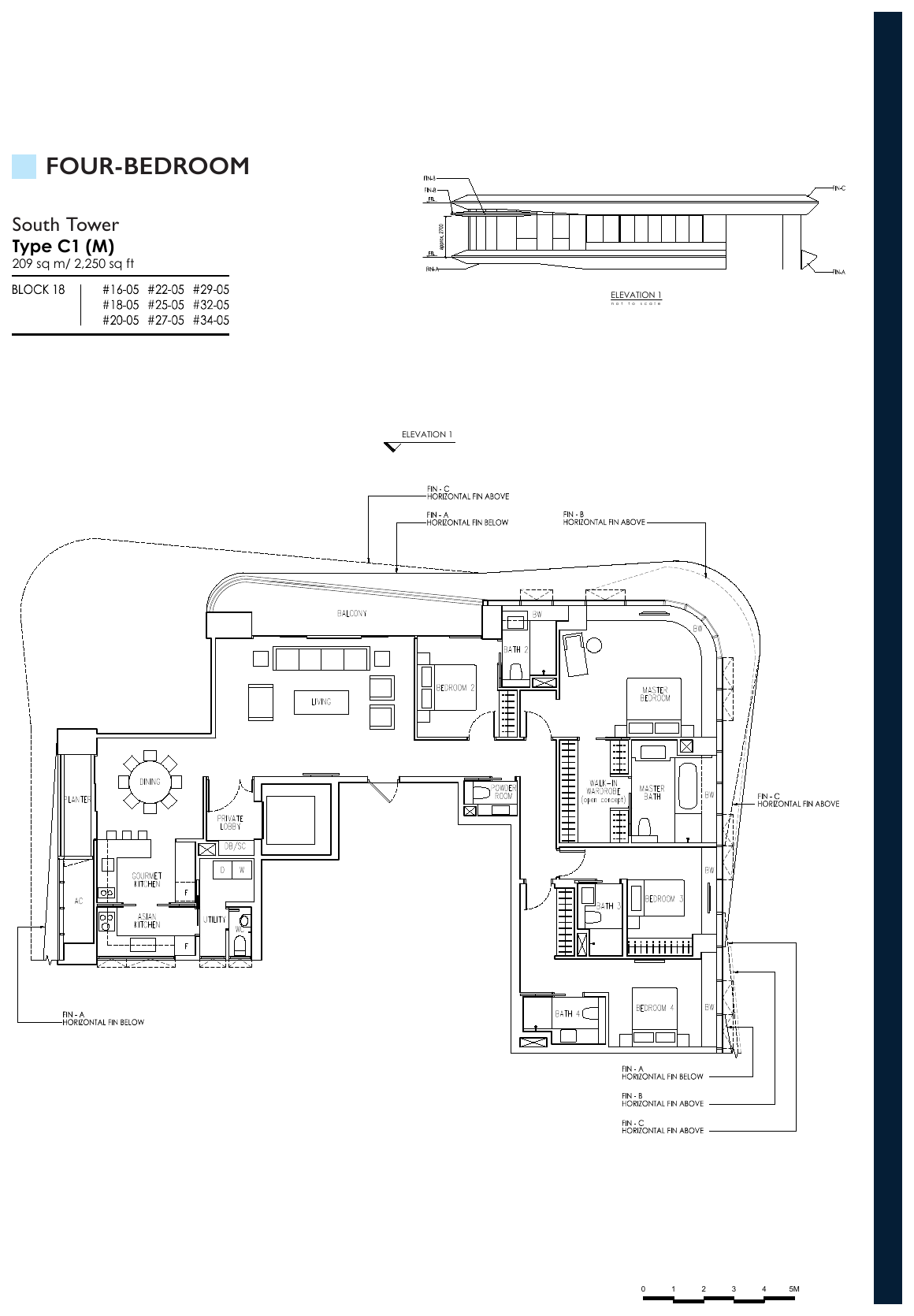 Type C1 (M) · 4-Bedroom · 2,250 sqft